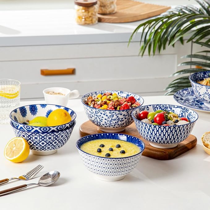 Ceramic Soup Bowls Set - 24 Oz Deep Cereal Bowl - Image 5