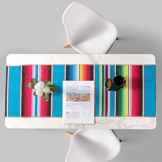 Mexican Table Runner 1Pack 14 x 84 Inches Fiesta Mexican Theme Party Decoration - Image 2