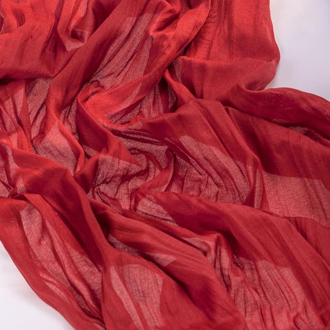 Red Gauze Cheesecloth Table Runner 10ft Boho Annniversary Party Decor | - Image 5