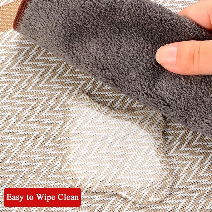 PIGCHCY Luxurious Placemats and Table Runner Set, Stylish Durable Placemats Set - Image 4