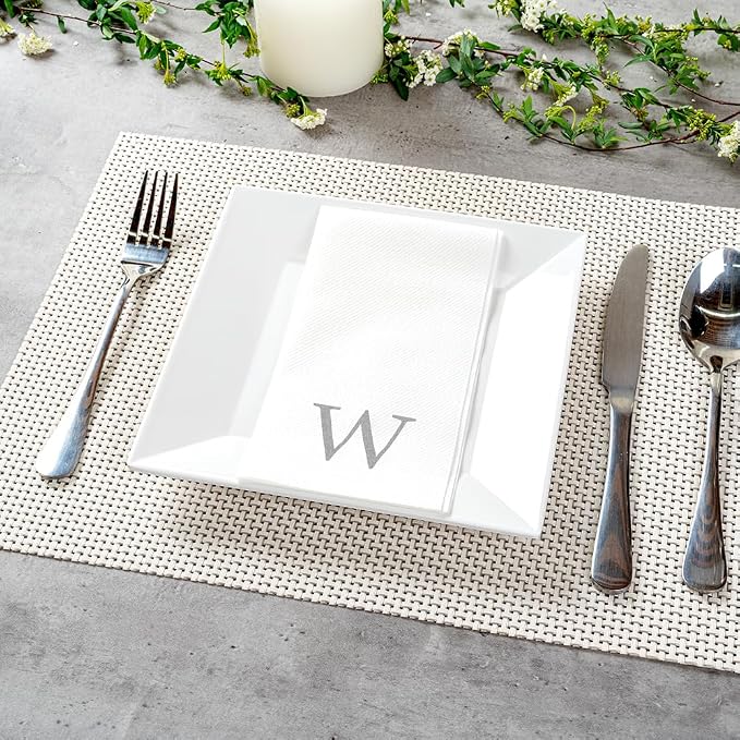 Luxenap 15.8 X 7.9 Inch Linen-Feel Guest Towels, 2000 Lettered Hand Towels - Image 3