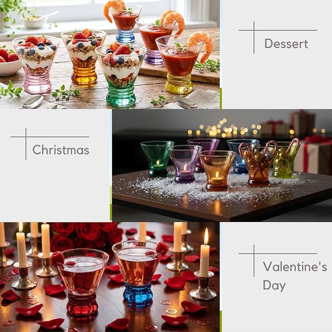 ColoVie Martini Glasses Set of 6 - Image 5