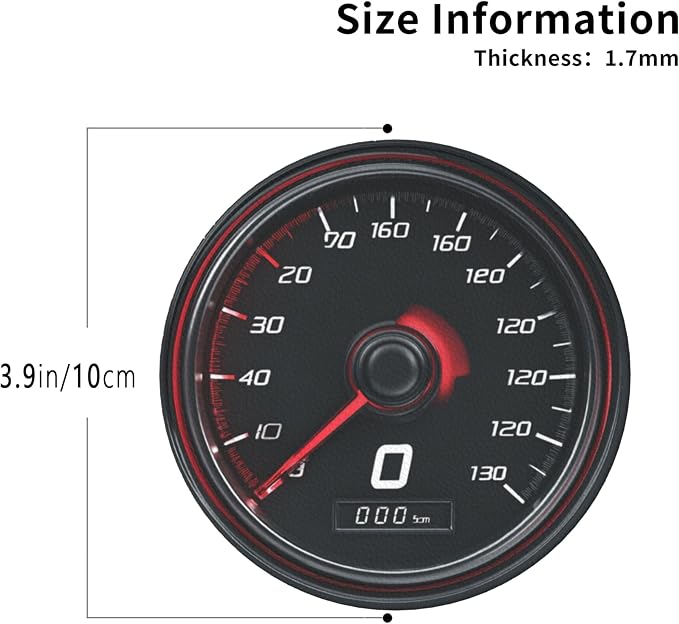 Car Speedometer Coasters Leather Round Drink Coasters 6 Pcs Set - Image 4
