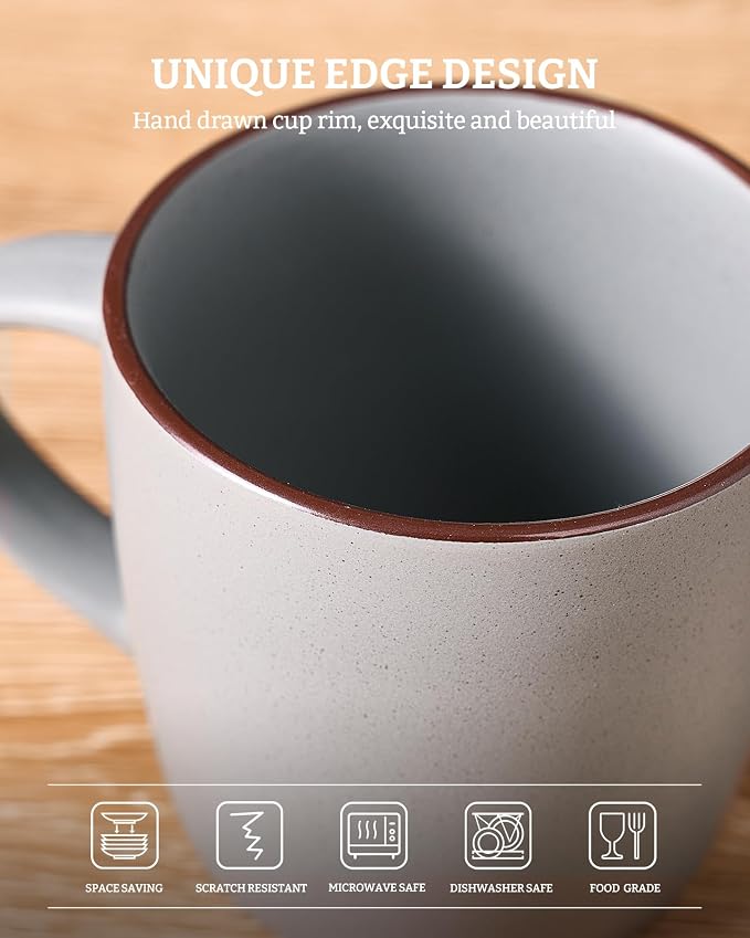 famiware Mercury Coffee Mugs 13 oz, Coffee Mugs Set of 4 - Image 5
