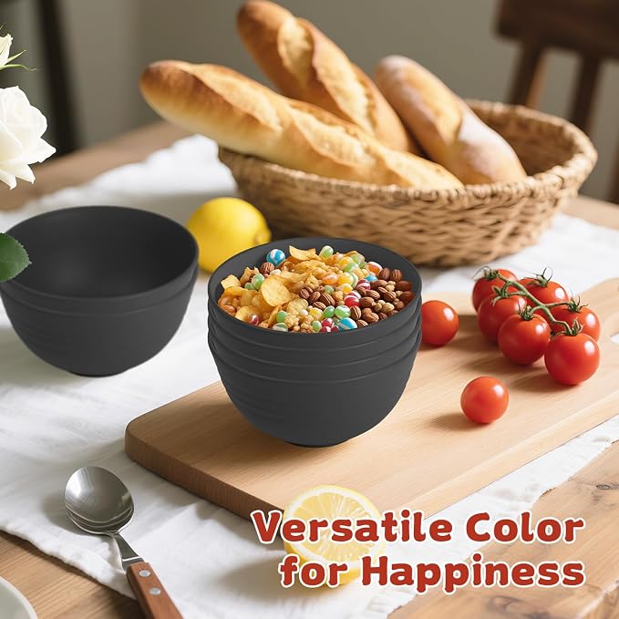Handy Wheat Straw Bowls Set of 6, Unbreakable Ice-Cream Bowls Sets - Image 3