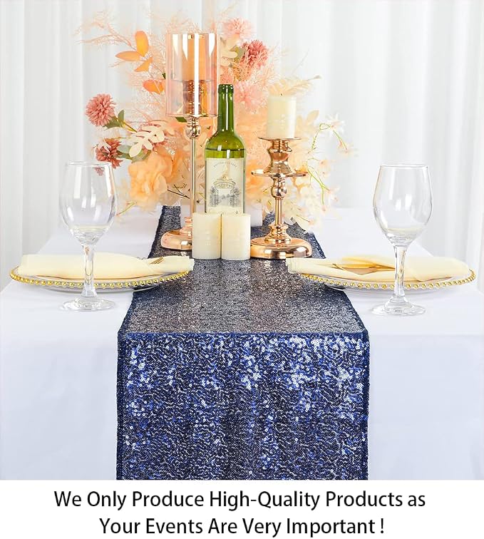 ShiDianYi Navy Blue Table Runners - Image 2