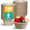JINVOGREEN 200 Count 8 oz Paper Bowls, Small Disposable Compostable Bowls by JINVOGREEN