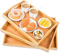 3 Pack Bamboo Serving Trays by AKKAJJ