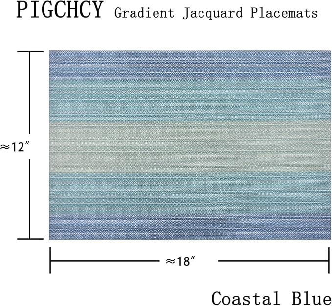 PIGCHCY Placemats Set of 12 Washable Durable Place Mats Vinyl Heat Resistant - Image 2