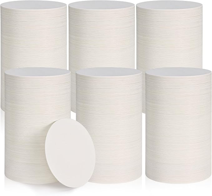 600 PCS Disposable Paper Coasters, Thickened 1.5mm 4 Inch Cardboard Blanks | by GOHDODD