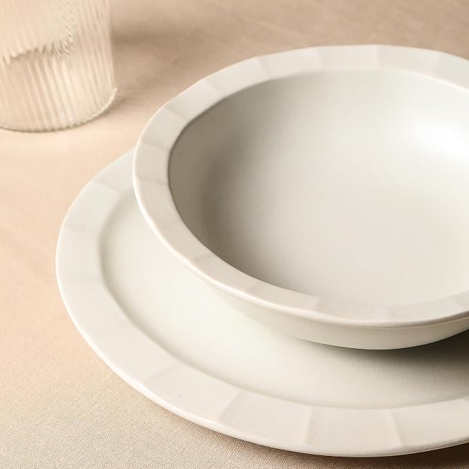 Stone Lain Oasis Stoneware Bowl Dish Set, 4-Piece Pasta Bowls - Image 7