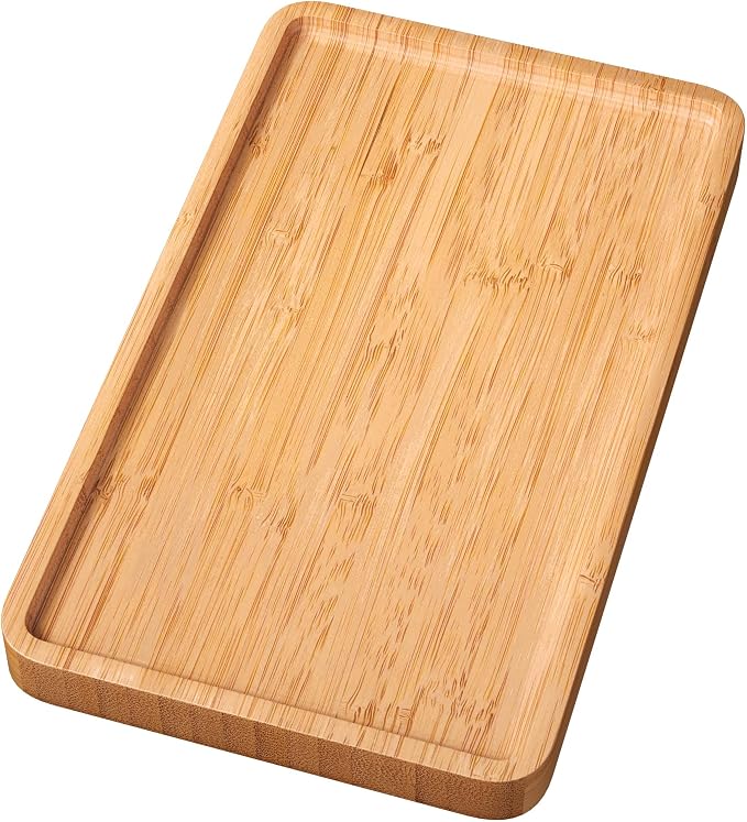 VERTORGAN Bamboo Serving Tray, 9.8x5.9 Inch Trays, Home Decor | Coffee Table by VERTORGAN