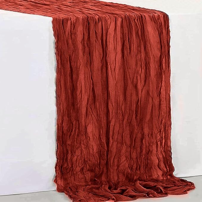 20 Pack Terracotta Christmas Cheesecloth Table Runner 35x120 Inch 10Ft Rustic - Image 7