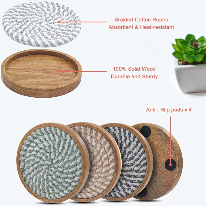 Eykao 5 Pack Absorbent Coasters - Image 5