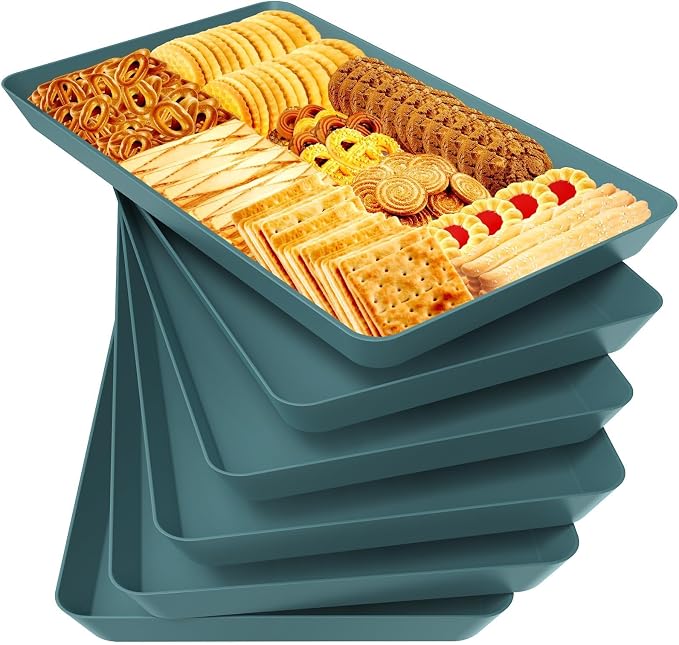 WOWBOX 6 pcs Serving Tray for Entertaining, Serving Platters for Snacks by WOWBOX