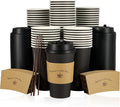 LITOPAK 100 Pack 16 oz Paper Coffee Cups by LITOPAK