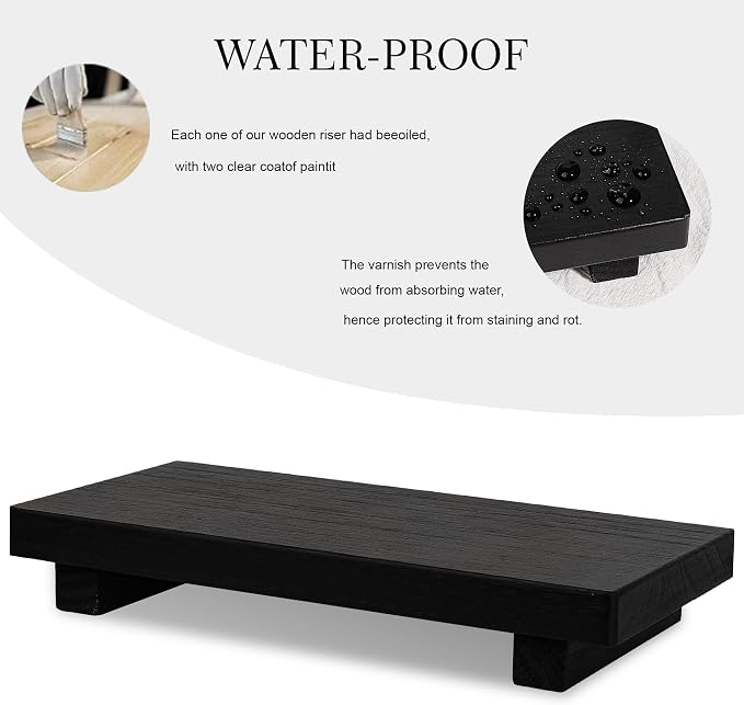 Wood Bathroom Tray Farmhouse Decor Kitchen Soap Holder, Lightweight, Easy Clean - Image 3