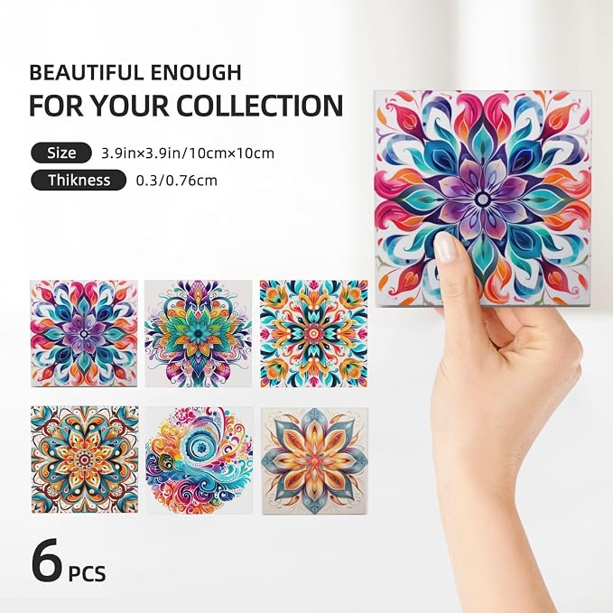 Boho Coasters Set of 6, Coasters - Image 3