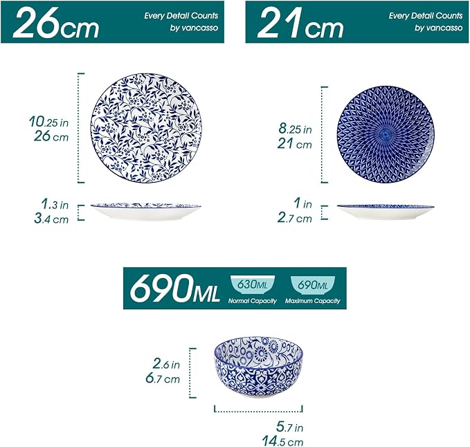 vancasso SELENE Plates and Bowls Set - Image 2