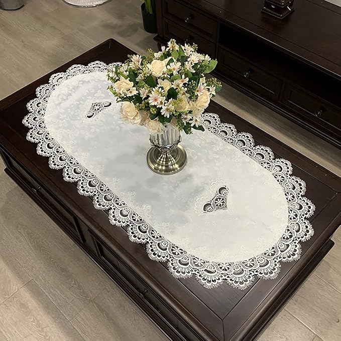 Coffee Tablecloth for Living Room Center Table Doilies Embroidery Lace - Image 4