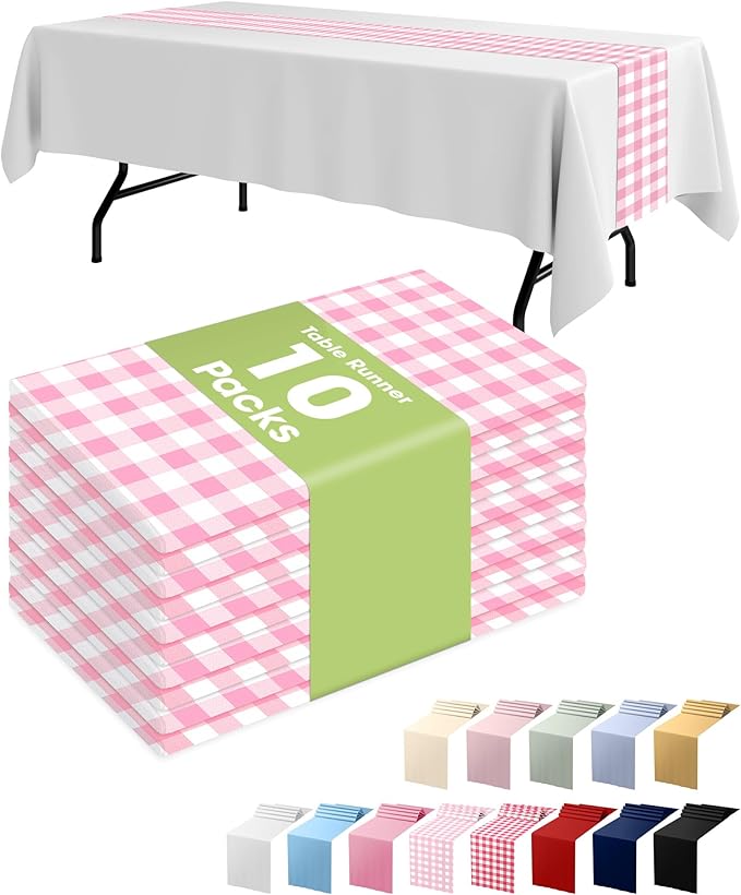 Pureegg Gingham Plastic Table Runners by Pureegg