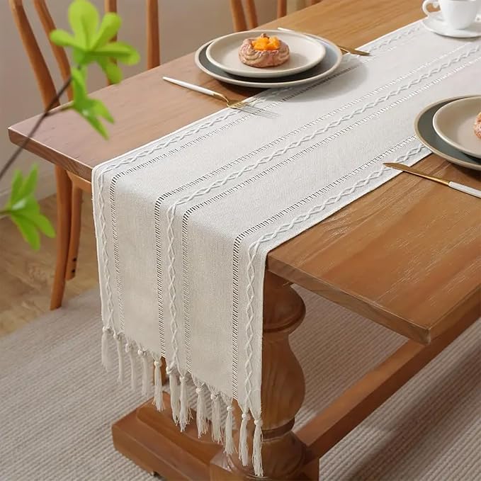 White Table Runners 90 Inches Long - Image 3