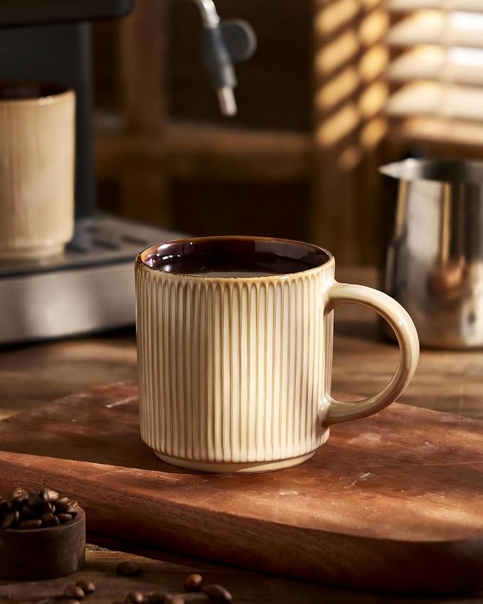 famiware Coffee Mug Set for 4, Star 12 oz Catering Mugs Cup Set - Image 4