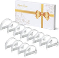 KPOSIYA Napkin Rings Set of 12, Metal Silver Napkin Rings Bulk by KPOSIYA