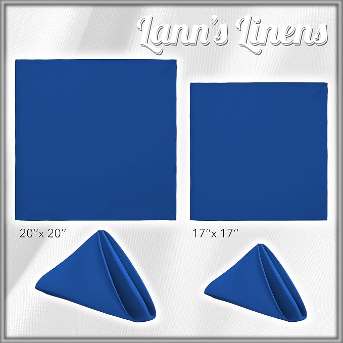 Lann's Linens Set of 12 Cloth Dinner Napkins, 20-inch Polyester Napkins - Image 8