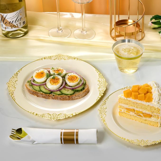 Bestluck 175PCS Ivory Disposable Dinnerware - Image 6