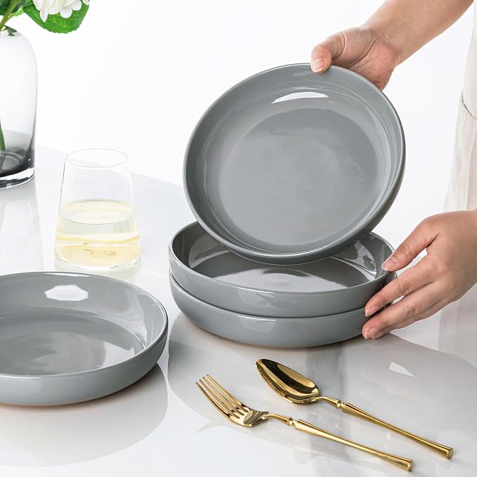 AmorArc 8.75'' Large Ceramic Pasta Bowls, 36oz Handpainted Stoneware Bowls Set - Image 7