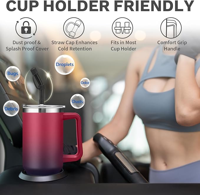 40 oz Insulated Tumbler for 100% Leak Proof, Stainless Steel Reusable Cups - Image 5