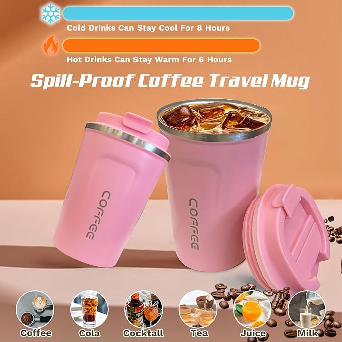 SPLMIFA Travel coffee mugs leak-proof, reusable coffee cups - Image 2