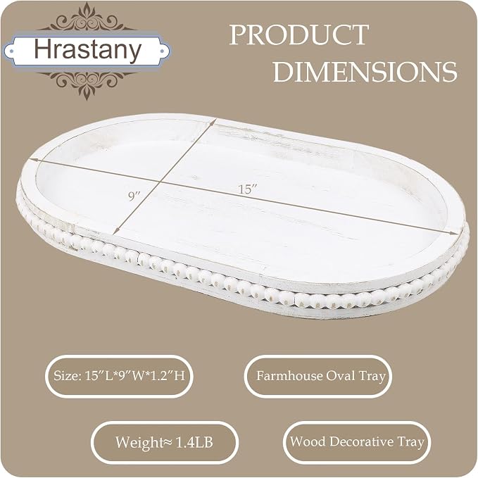 Hrastany Oval Wood Serving Tray - Image 3
