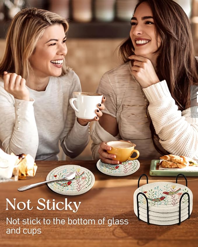 Absorbent Cup Coasters Set of 6 - Image 6
