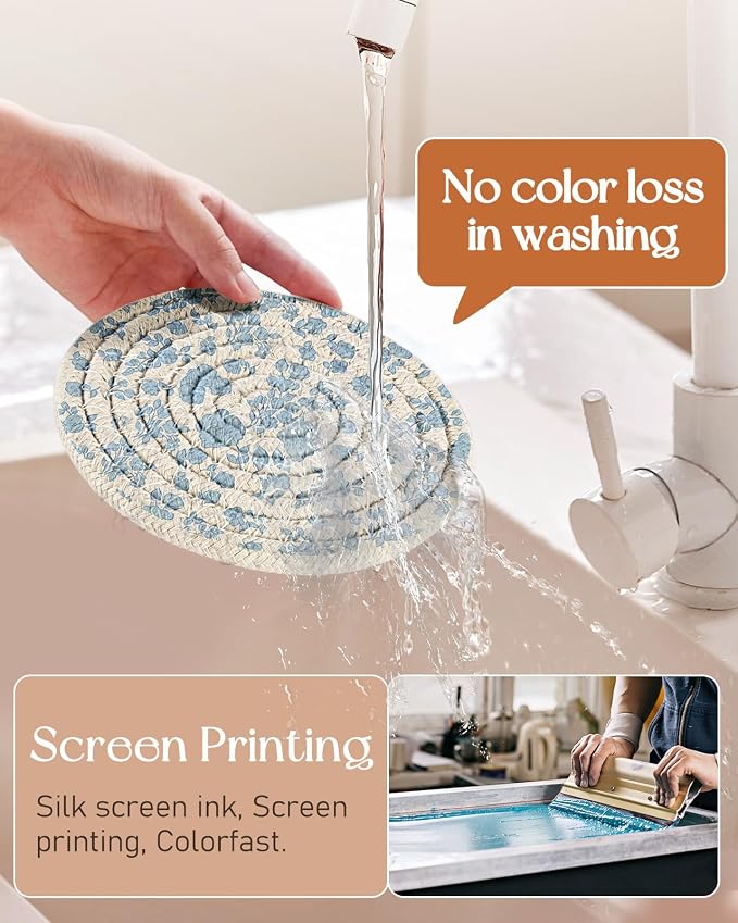 Absorbent Cup Coasters Set of 6 - Image 2