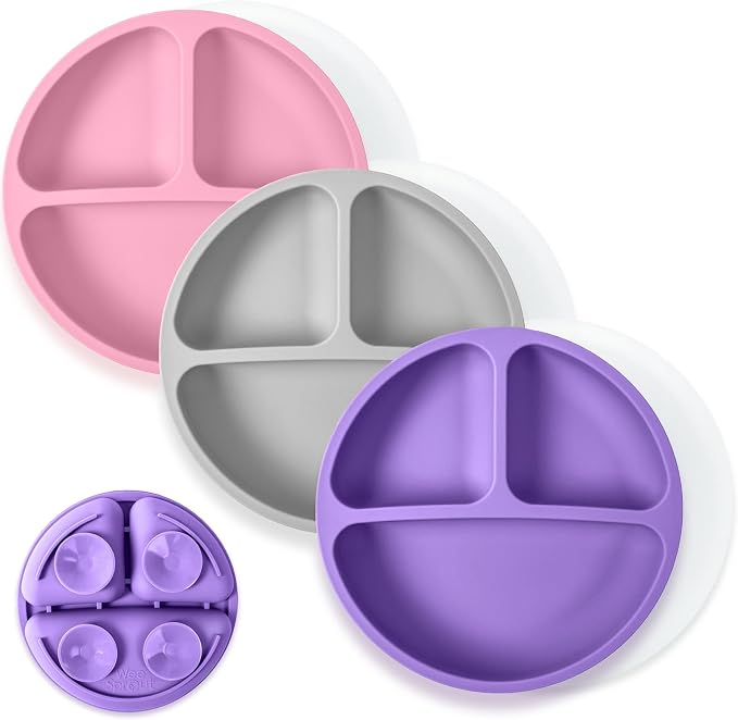 WeeSprout Suction Plates with Lids by WeeSprout