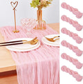 Pink Cheesecloth Table Runner Cheese Cloth Wedding Birthday Party Decor | 10Ft by Joanlody