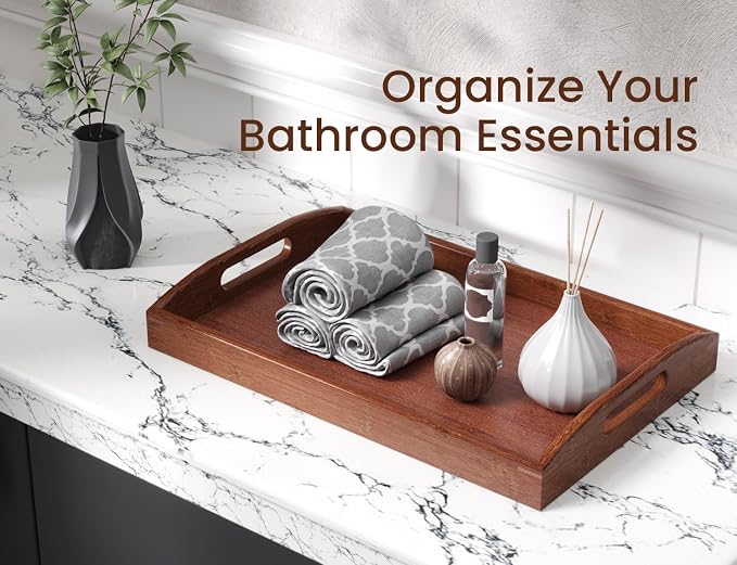 Bamboo Set of 2 Serving Trays - Image 3