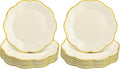 NatNarr 30 Pcs Cream Paper Plates, 7 Inch Ivory New Years Plates by NatNarr
