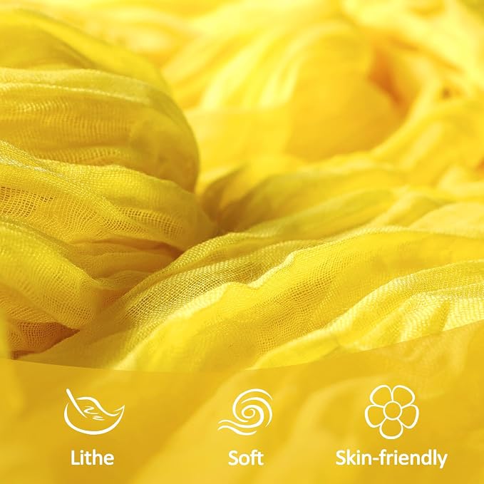 12 Pack Lemon Yellow Cheesecloth Table Runner 10Ft Gauze Cheese Cloth Table - Image 5