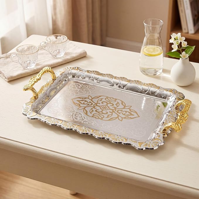 3 Pack Metal Serving Trays - Image 5