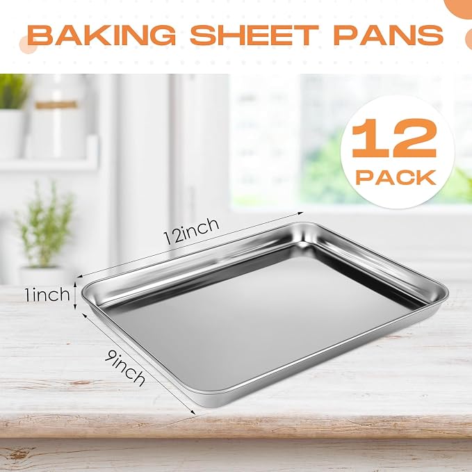 Zopeal 12 Pcs Metal Serving Trays - Image 2