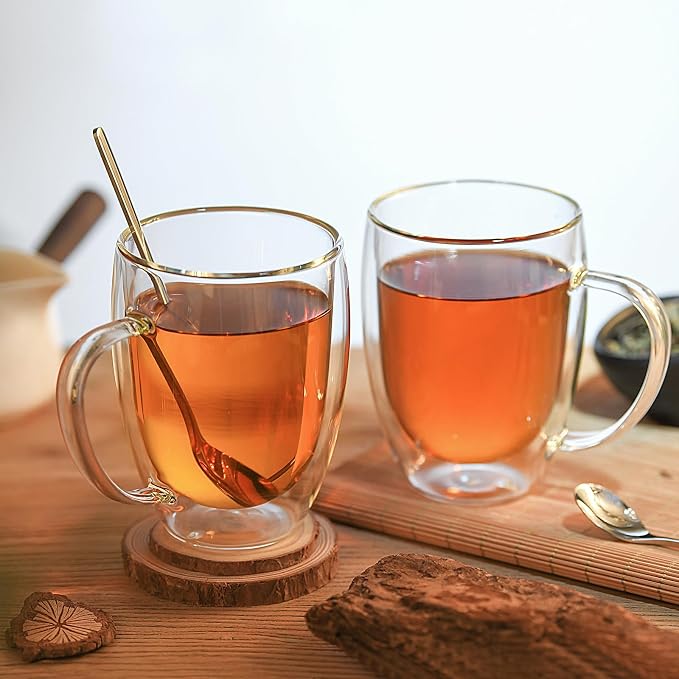 Double Wall Glass Coffee Mugs, 12 Oz Clear Coffee Mugs - Image 7