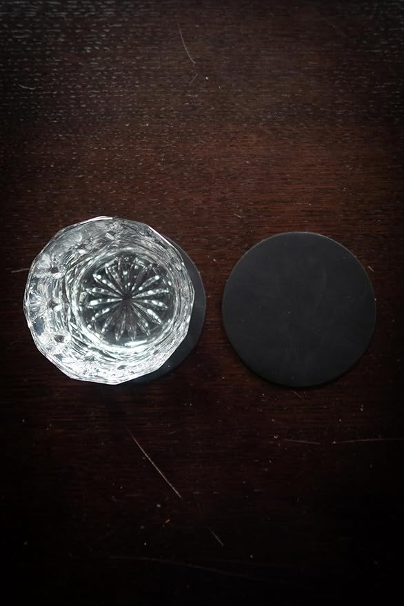 Real Natural Grain Leather Coasters – Durable Non-Slip Distressed Design - Image 2