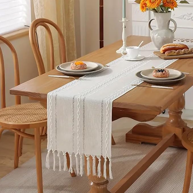 White Table Runners 90 Inches Long - Image 6