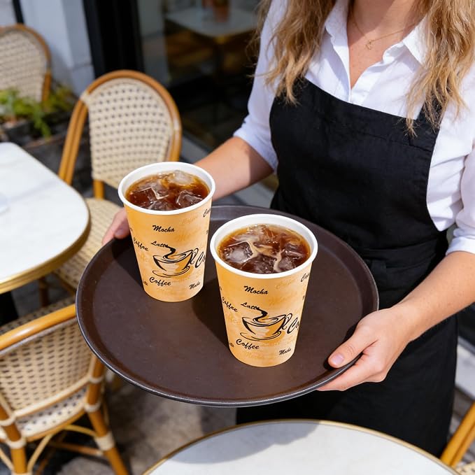 Lamosi 180 Pack 12 oz Coffee Cups, Disposable Paper Cups No Lids | Leakproof - Image 4
