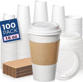 Fit Meal Prep 100 Pack 16 oz Disposable Coffee Cups by FMPBRANDS