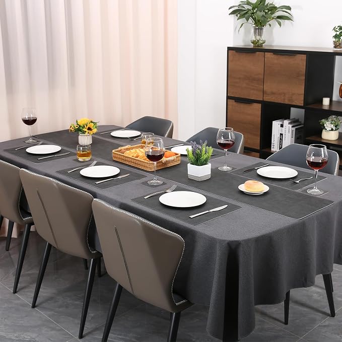 Table Runners 94 Inch Long, Dual-Sided Faux Leather Table Runner | Waterproof - Image 6