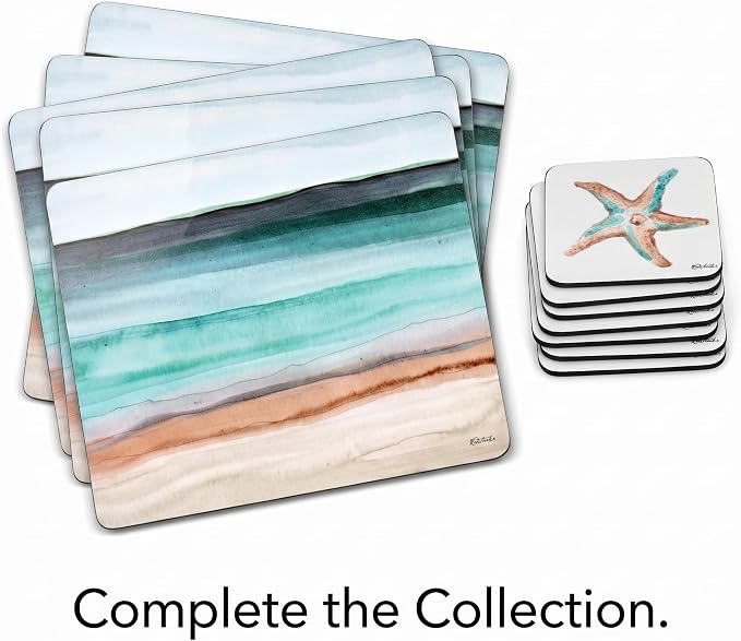 Pimpernel Coastal Shore Placemats, Heat & Stain Resistant Surface Protectors - Image 7